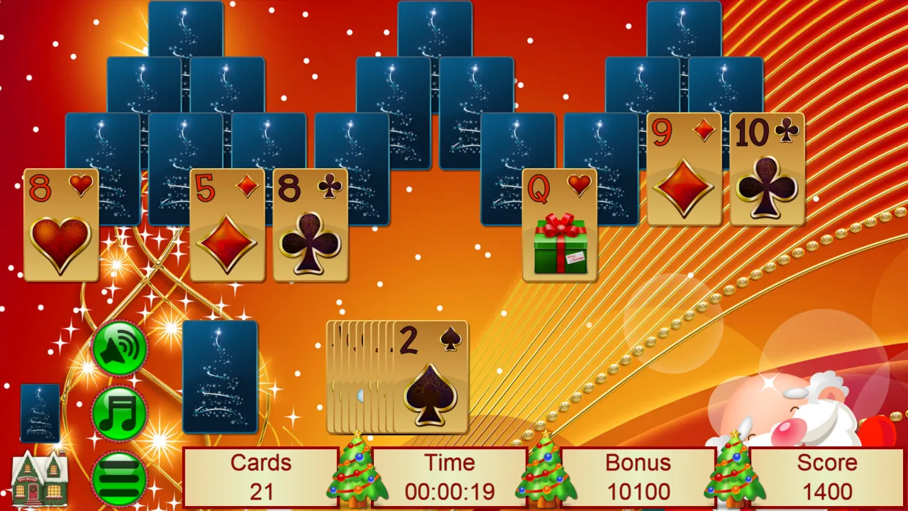 Xmas TriPeaks, card solitaire | Indus Appstore | Screenshot