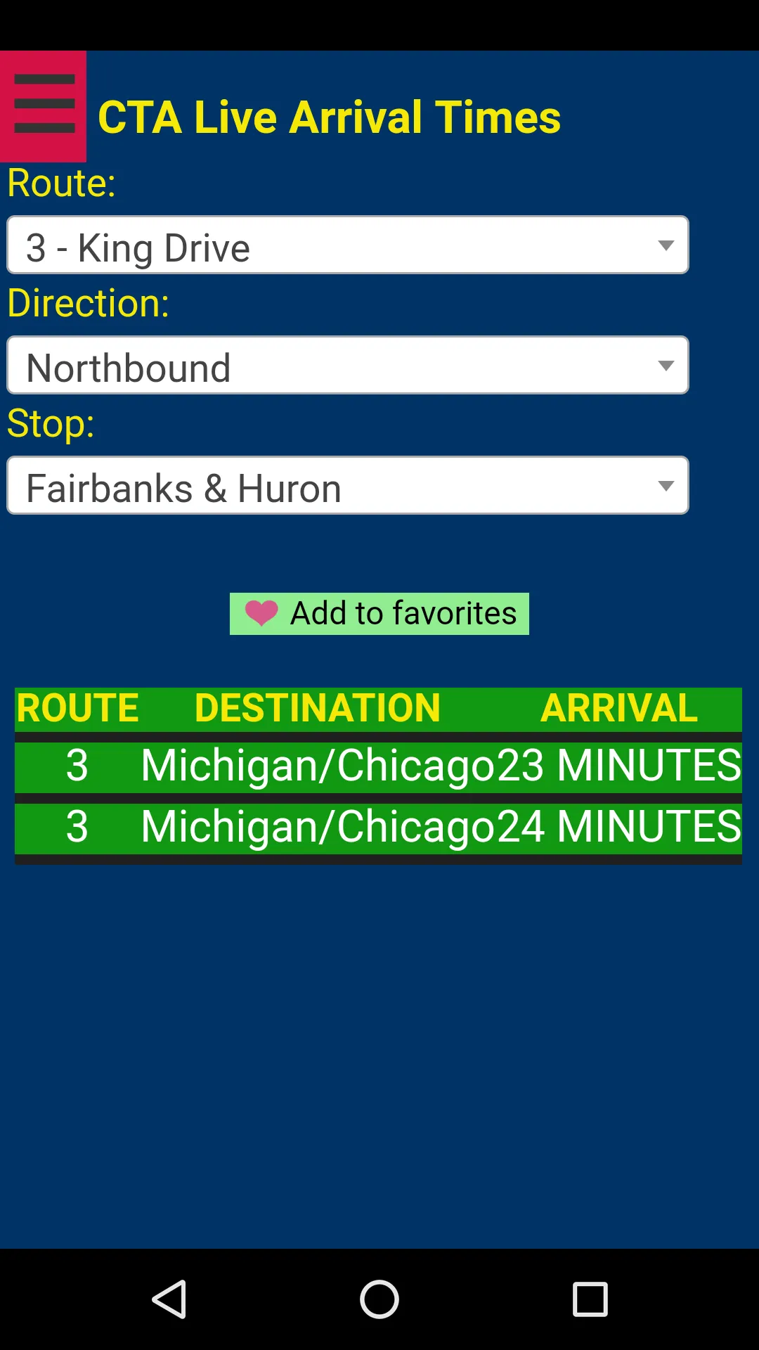 Chicago CTA Bus Tracker | Indus Appstore | Screenshot