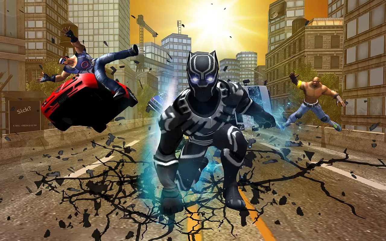 Superhero panther Robot kungfu | Indus Appstore | Screenshot