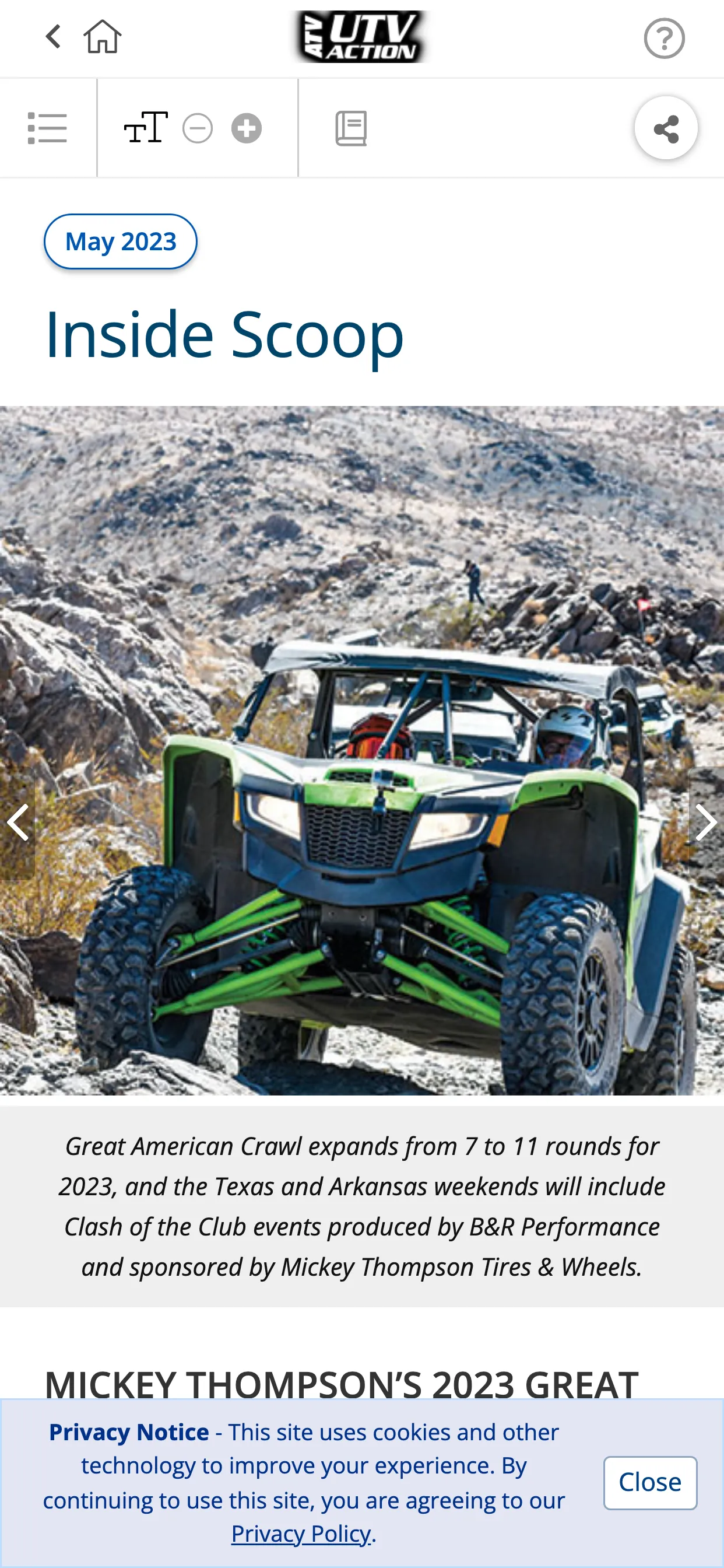 ATV UTV ACTION Magazine | Indus Appstore | Screenshot