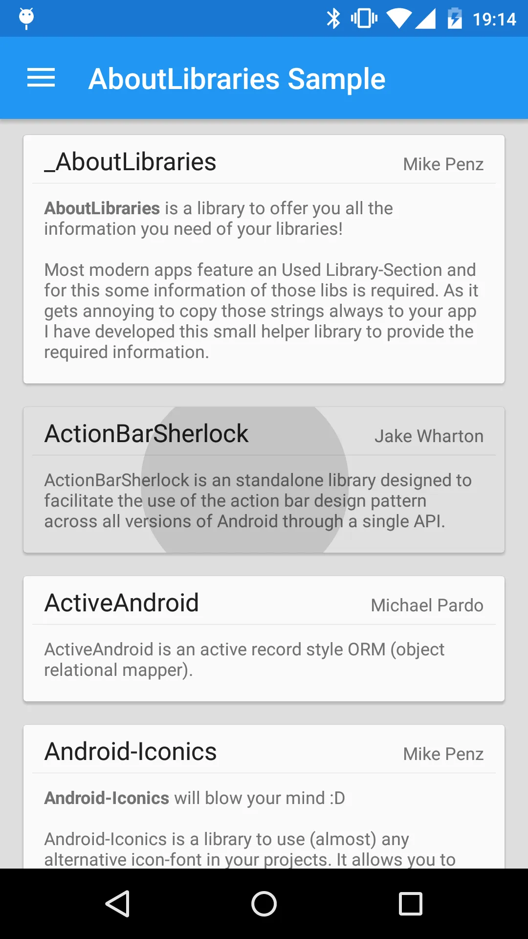 AboutLibraries Library | Indus Appstore | Screenshot