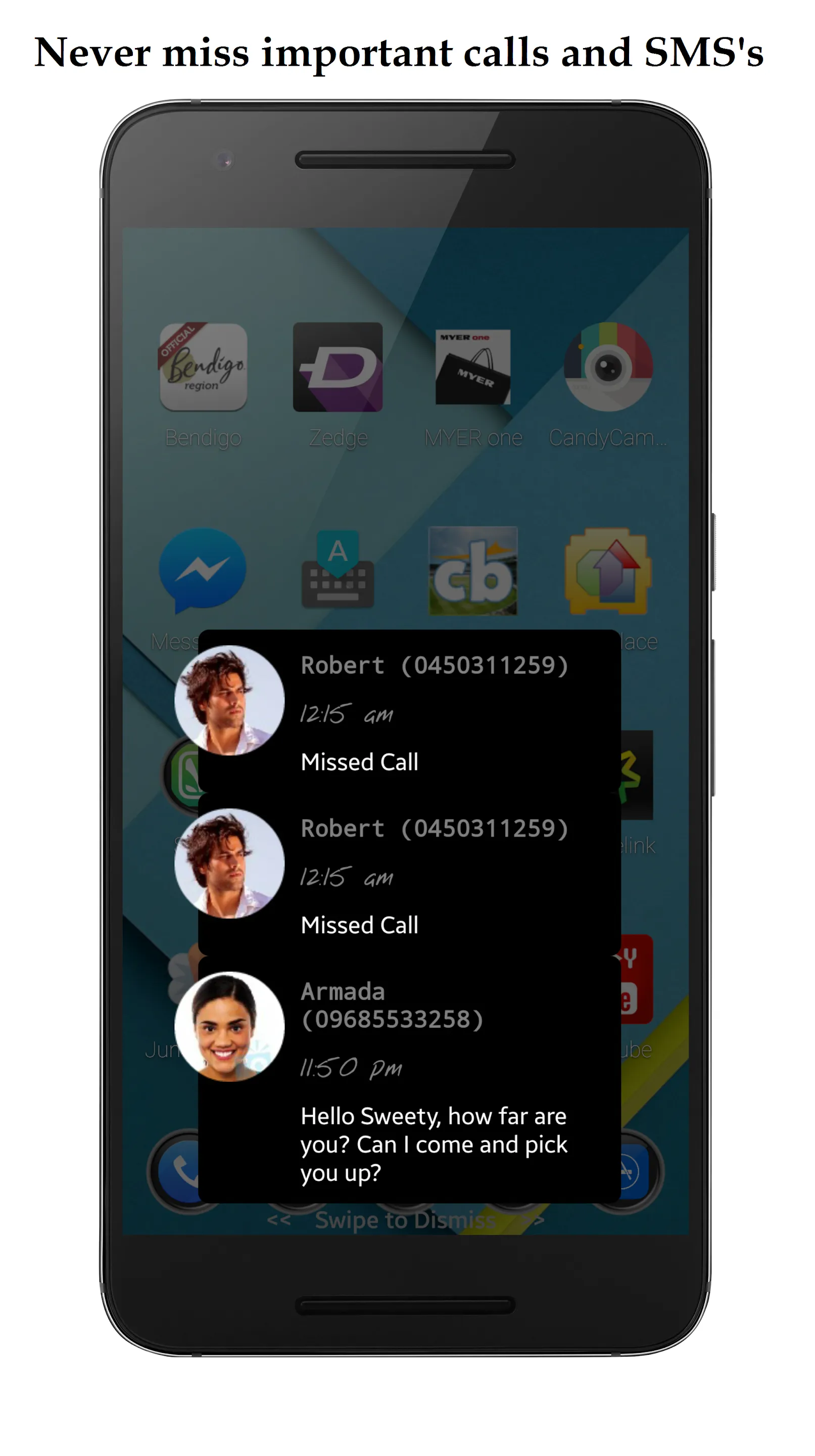 Missed Call &Text Notification | Indus Appstore | Screenshot