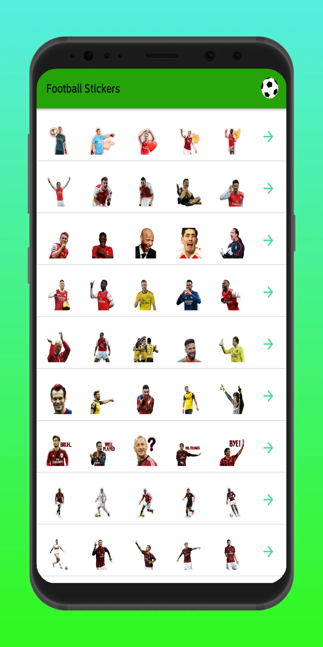 Football Stickers - WASticker | Indus Appstore | Screenshot