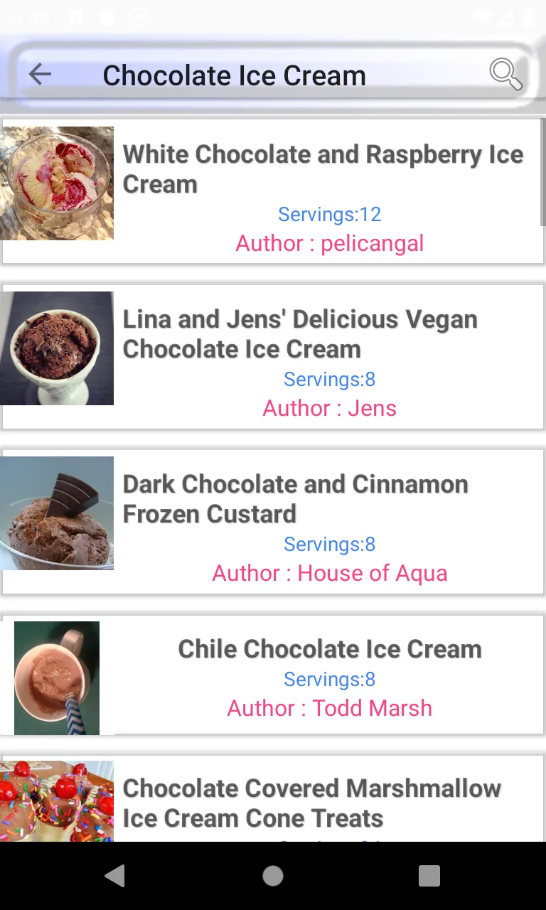 frozen dessert recipe | Indus Appstore | Screenshot