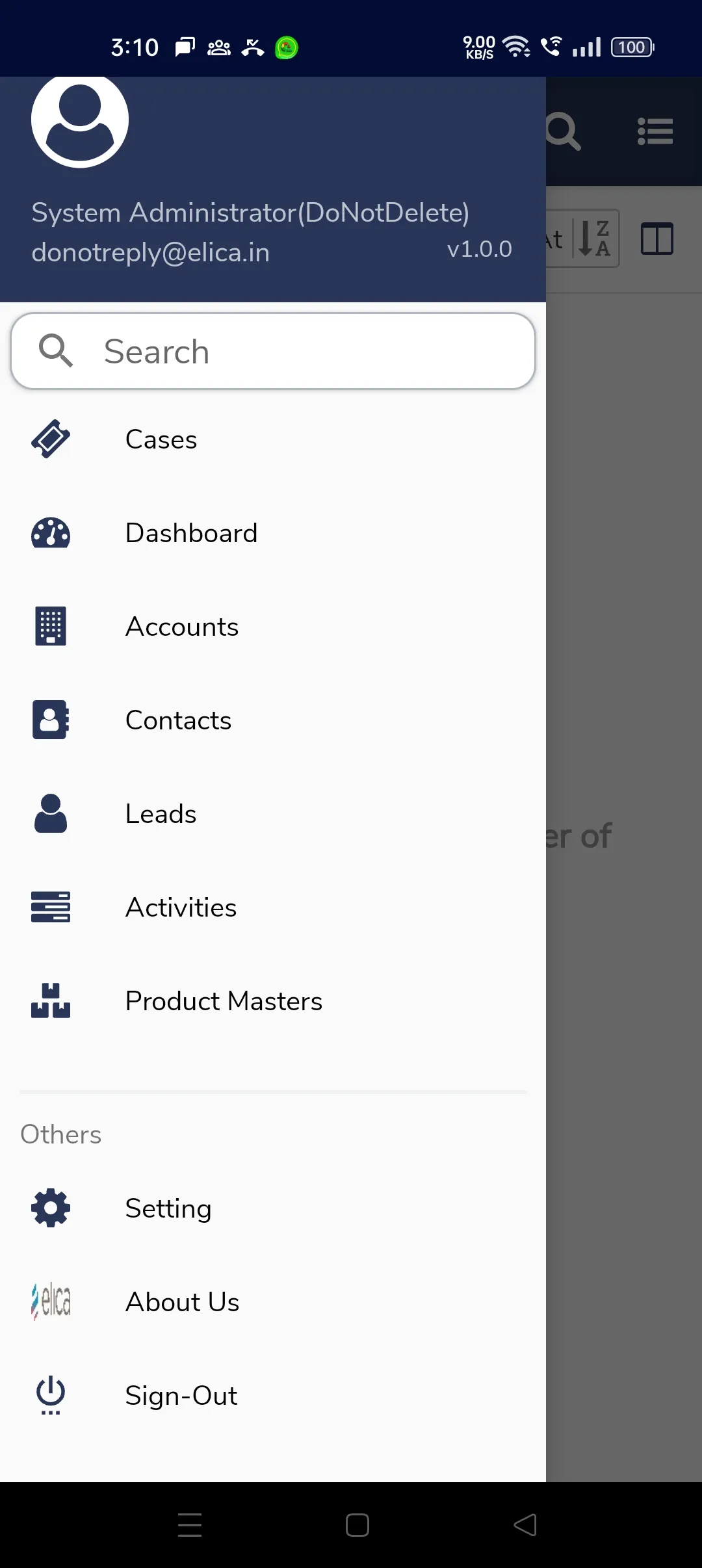 Elica Mobile CRM | Indus Appstore | Screenshot