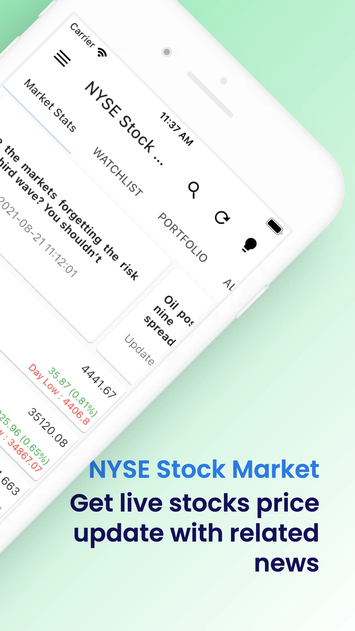 NYSE Stocks, News Alerts | Indus Appstore | Screenshot