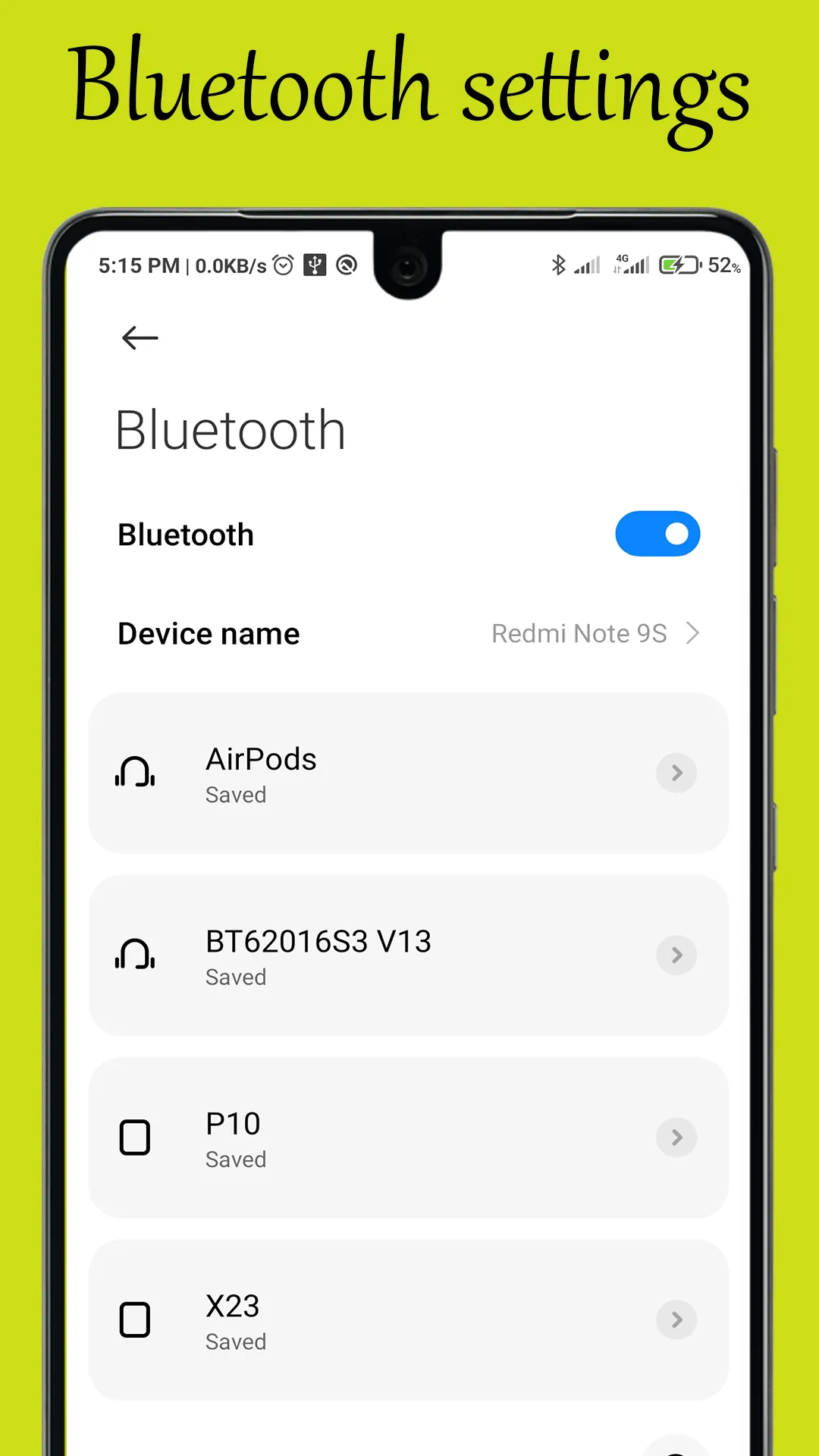 Bluetooth settings  & shortcut | Indus Appstore | Screenshot