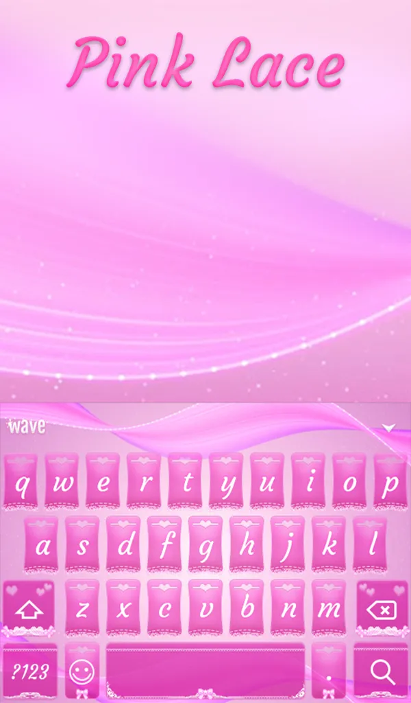 Pink Lace Animated Keyboard | Indus Appstore | Screenshot