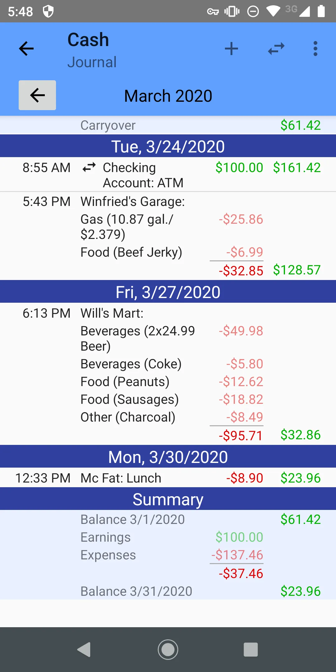 Offline Ledger | Indus Appstore | Screenshot