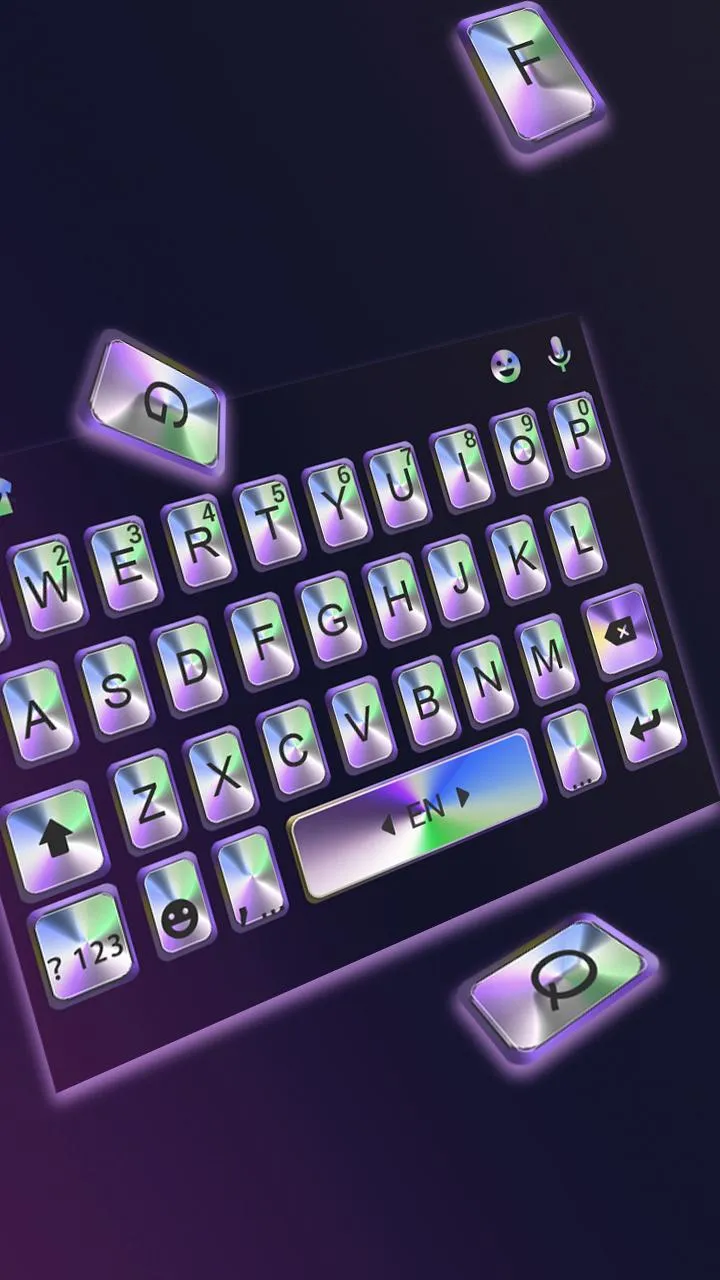 Metal 3d Laser Keyboard Theme | Indus Appstore | Screenshot