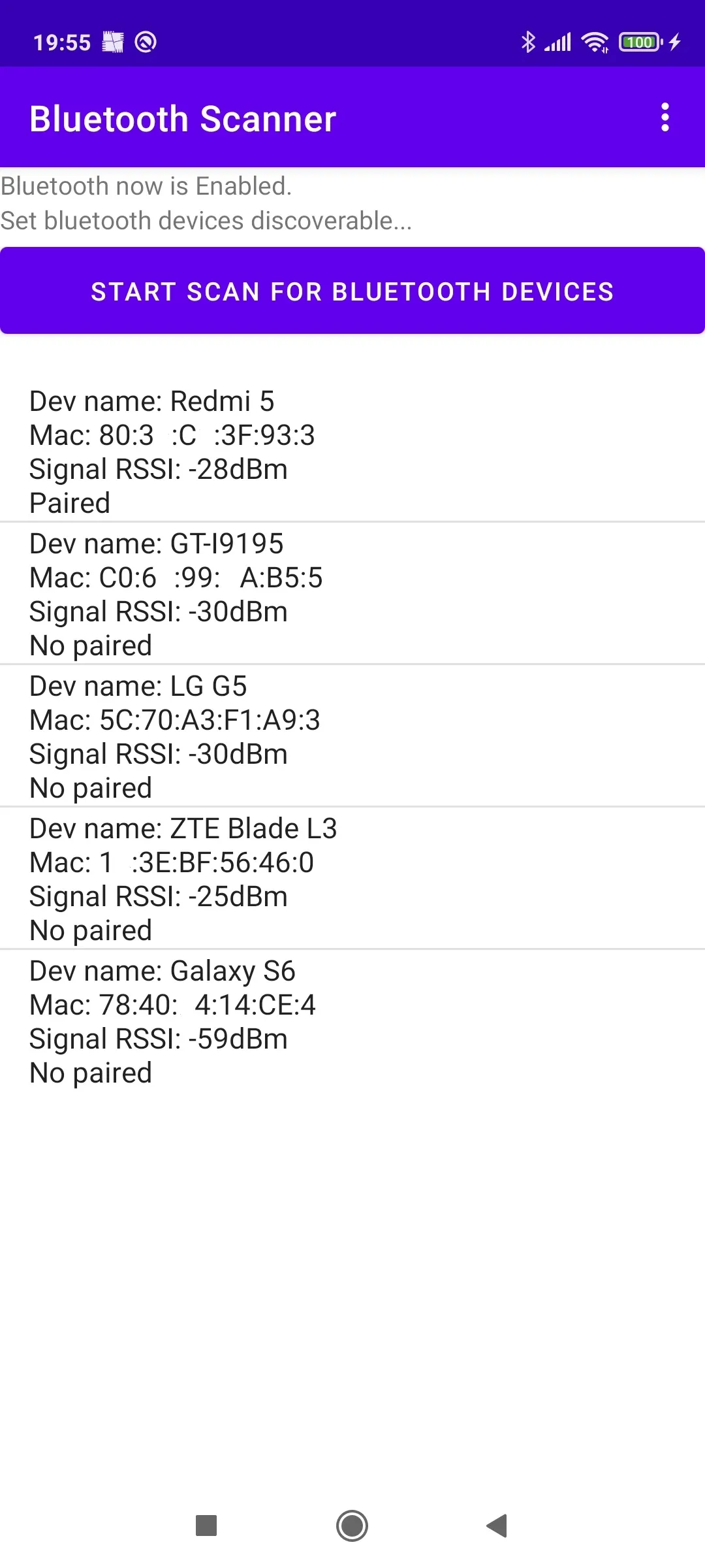 Bluetooth Scanner | Indus Appstore | Screenshot