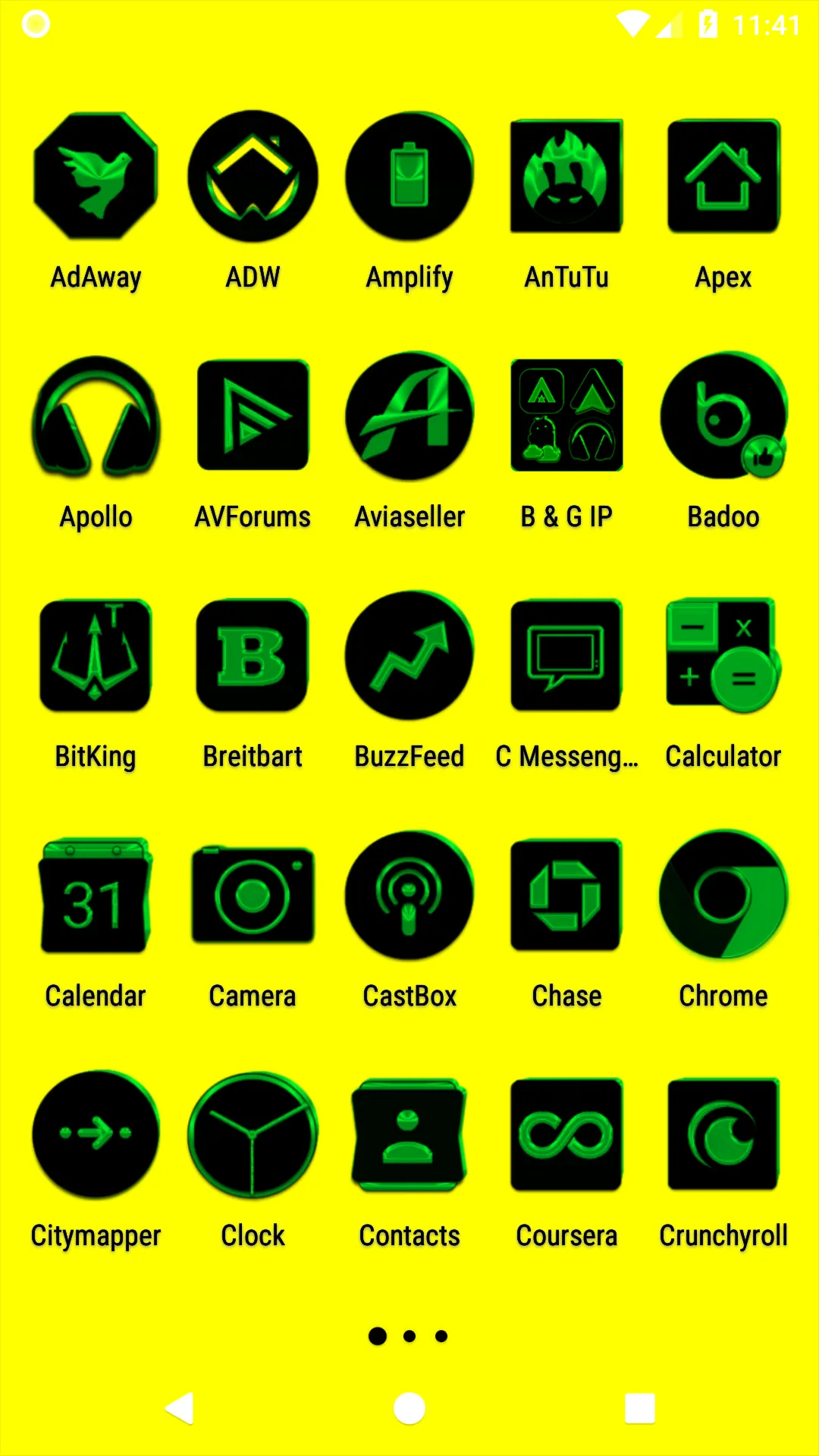 Black and Green Icon Pack | Indus Appstore | Screenshot