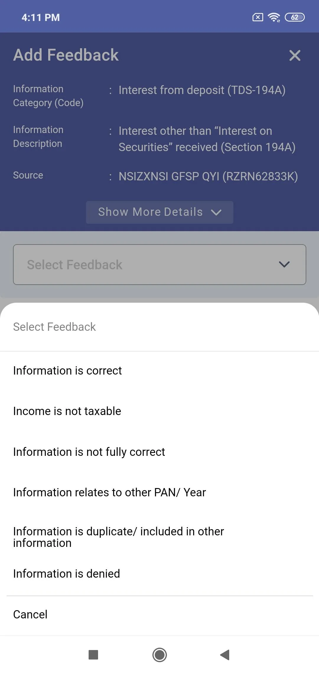 AIS for Taxpayers | Indus Appstore | Screenshot