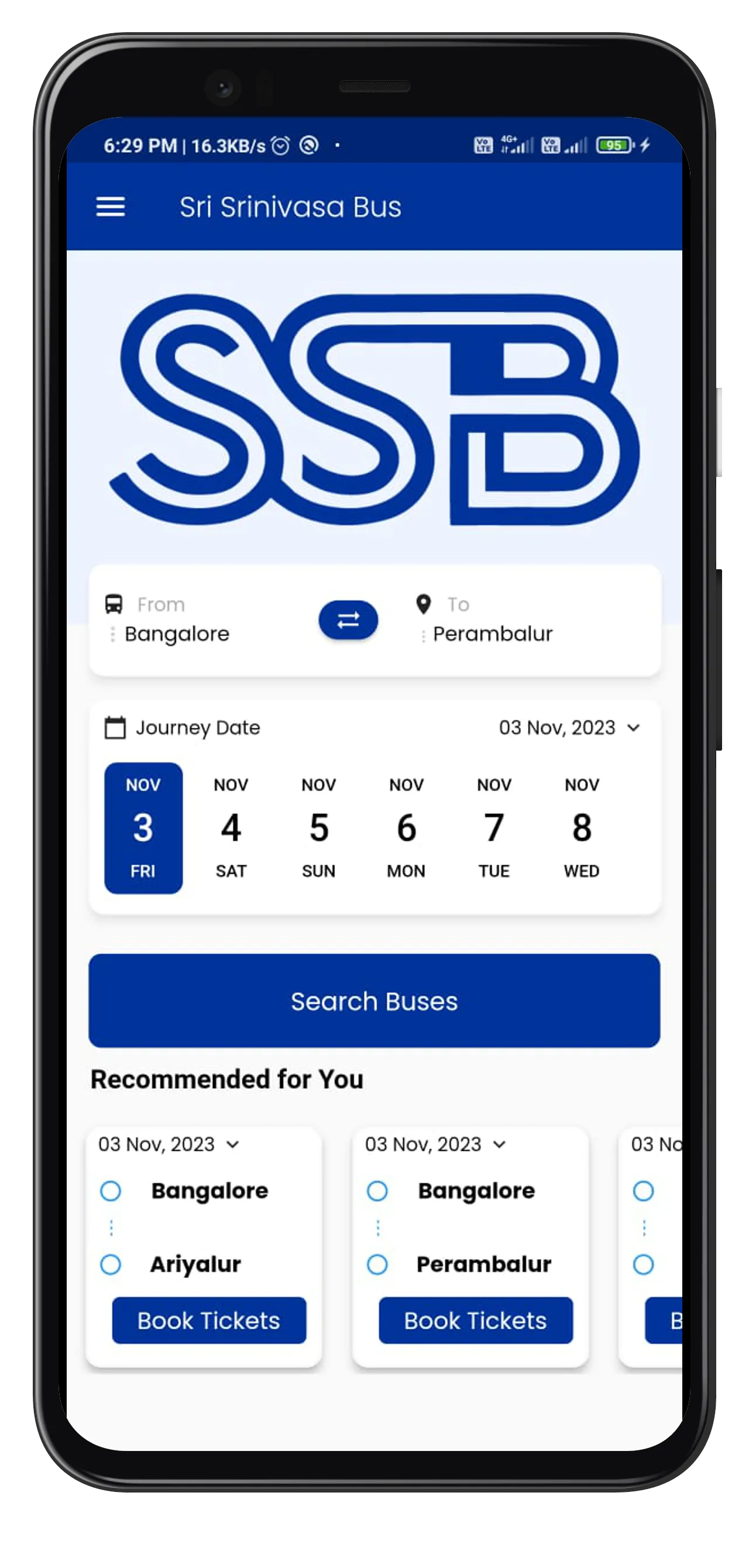 Sri Srinivasa Bus -Bus Tickets | Indus Appstore | Screenshot