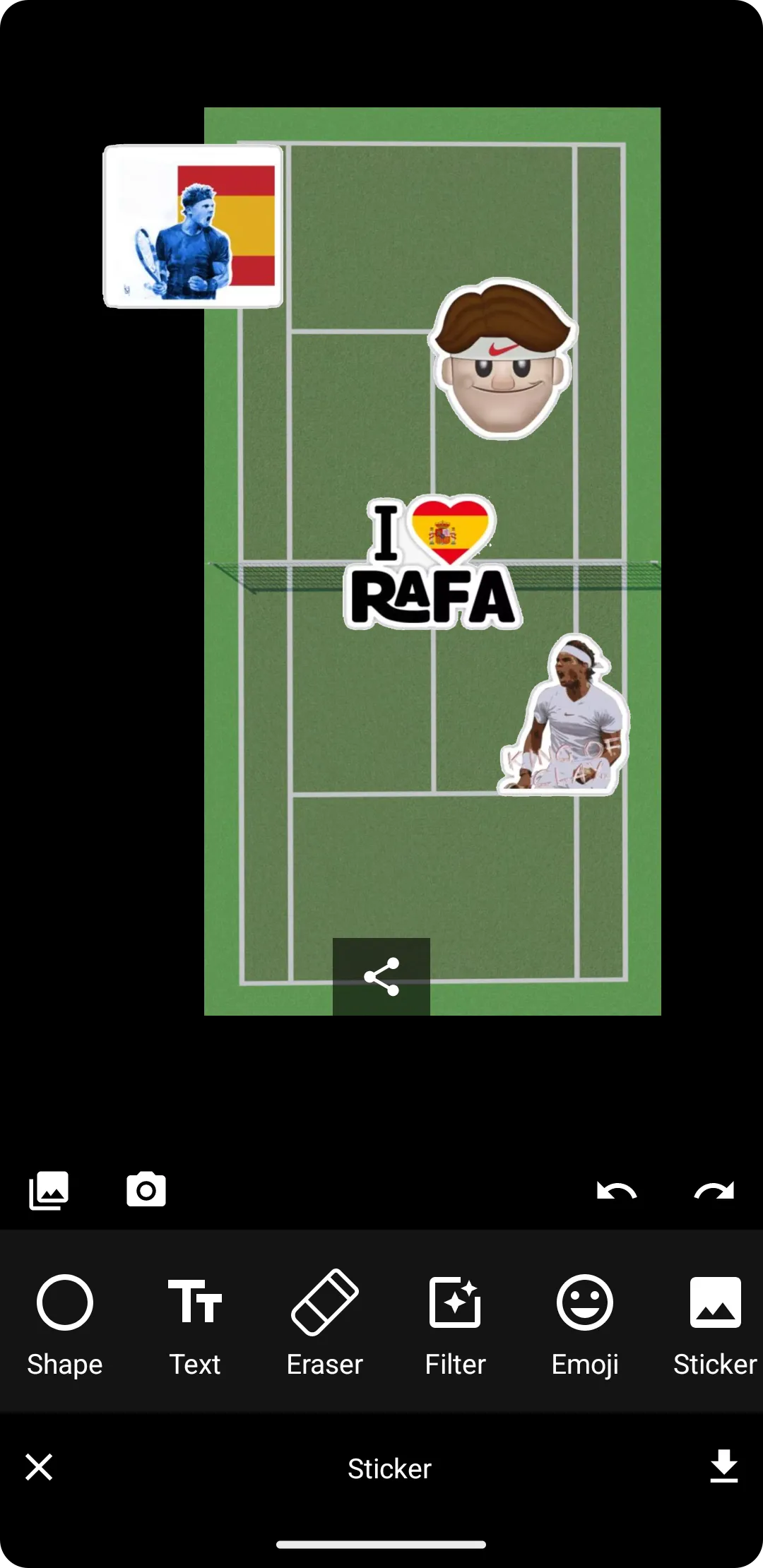 Stickers - Rafa Nadal icons | Indus Appstore | Screenshot