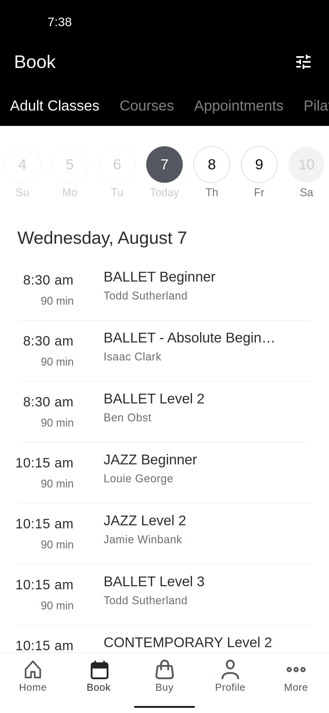 Sydney Dance Company Classes | Indus Appstore | Screenshot