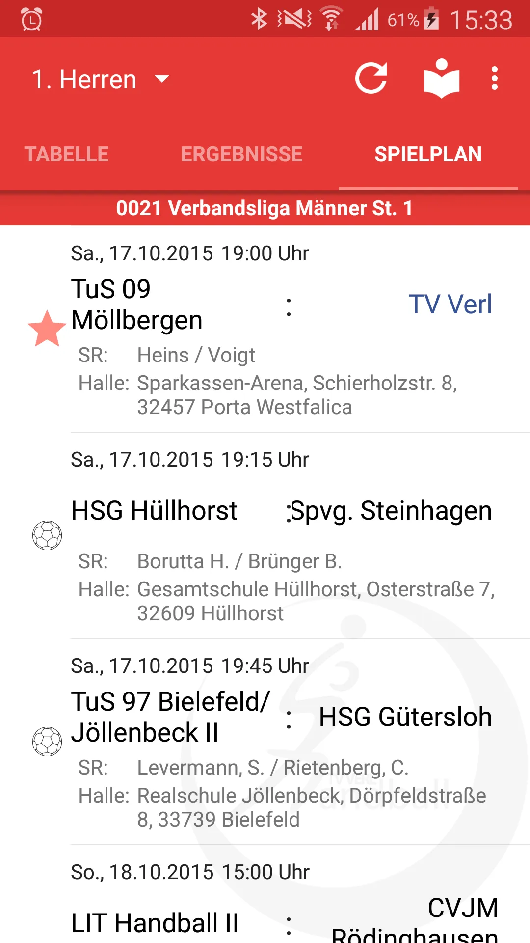 TV Verl Handball | Indus Appstore | Screenshot