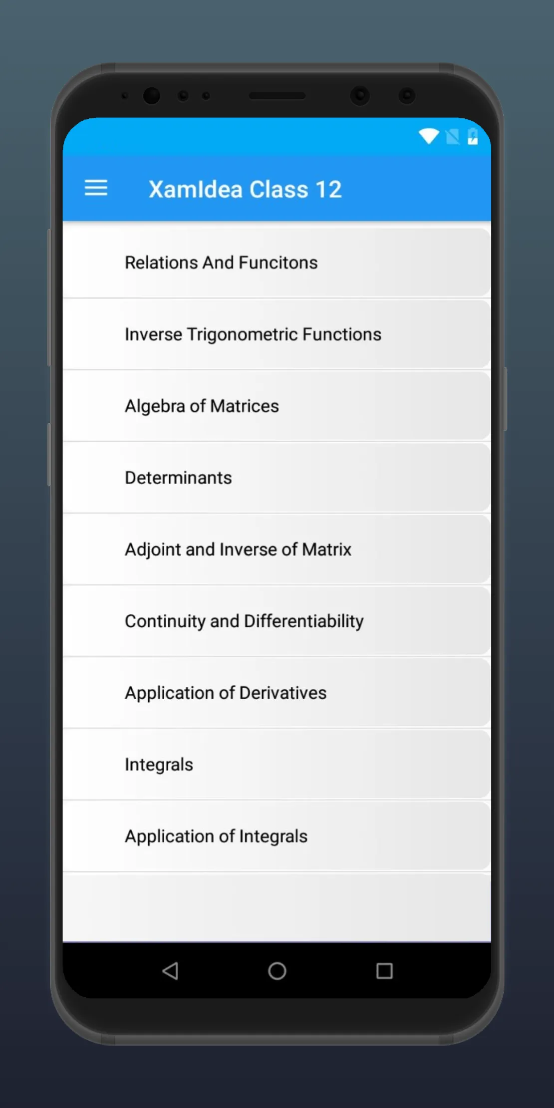 XamIdea Maths 12 | Indus Appstore | Screenshot