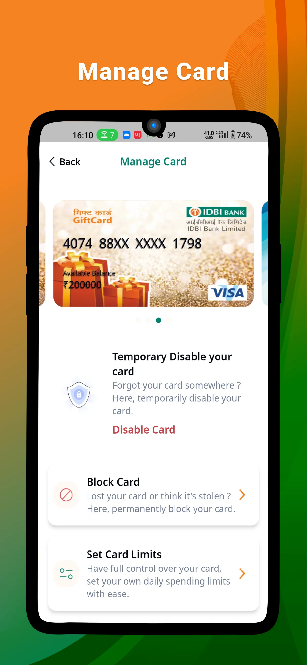 IDBI Prepaid Card | Indus Appstore | Screenshot