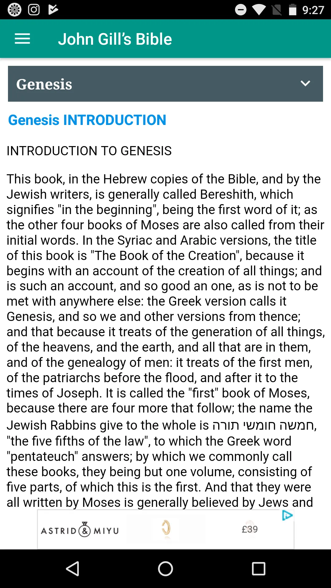 John Gill Bible Commentary | Indus Appstore | Screenshot