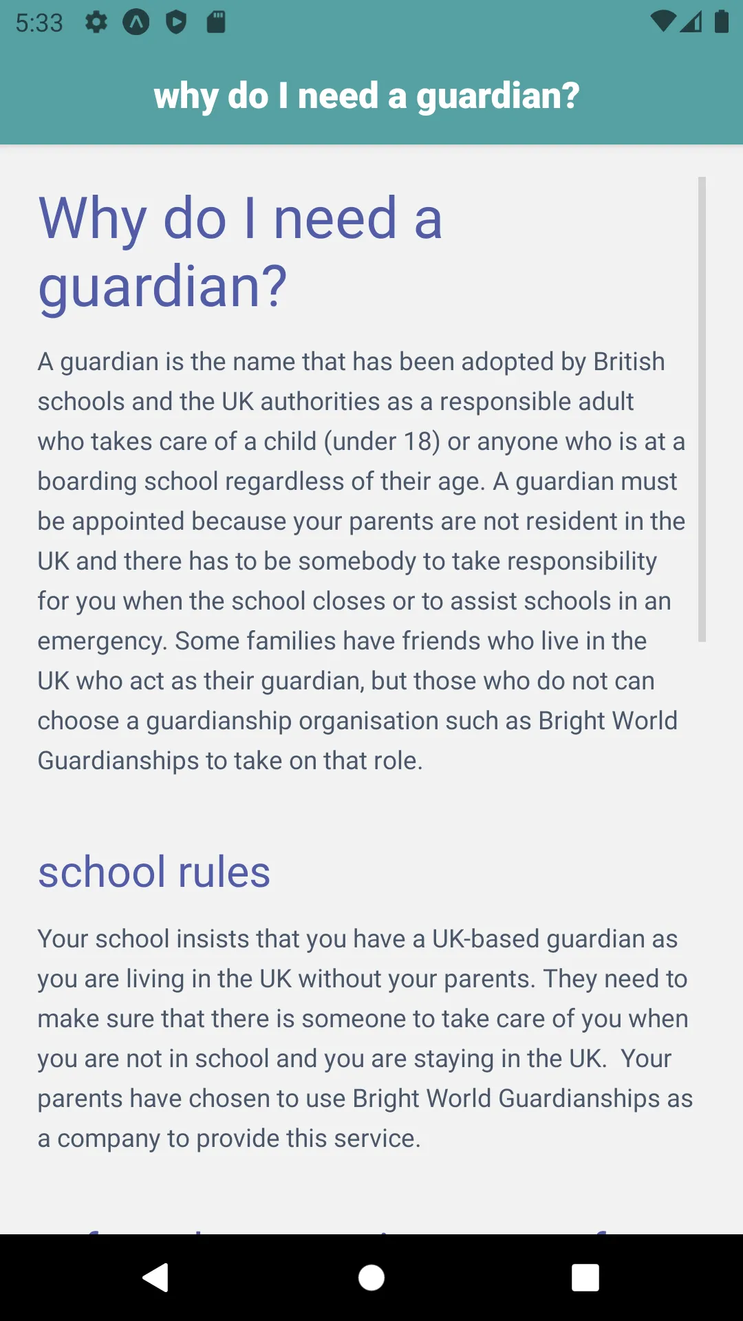 Bright World Guardianship Stud | Indus Appstore | Screenshot