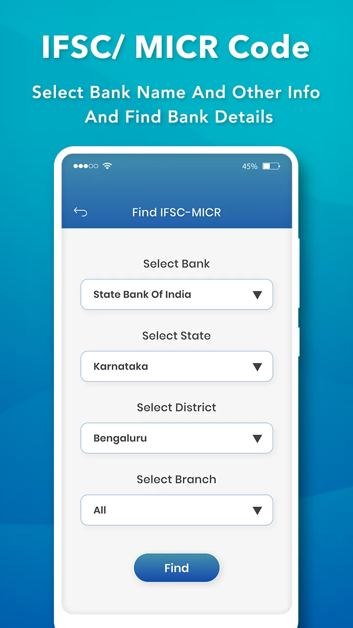 IFSC--MICR Code | Indus Appstore | Screenshot