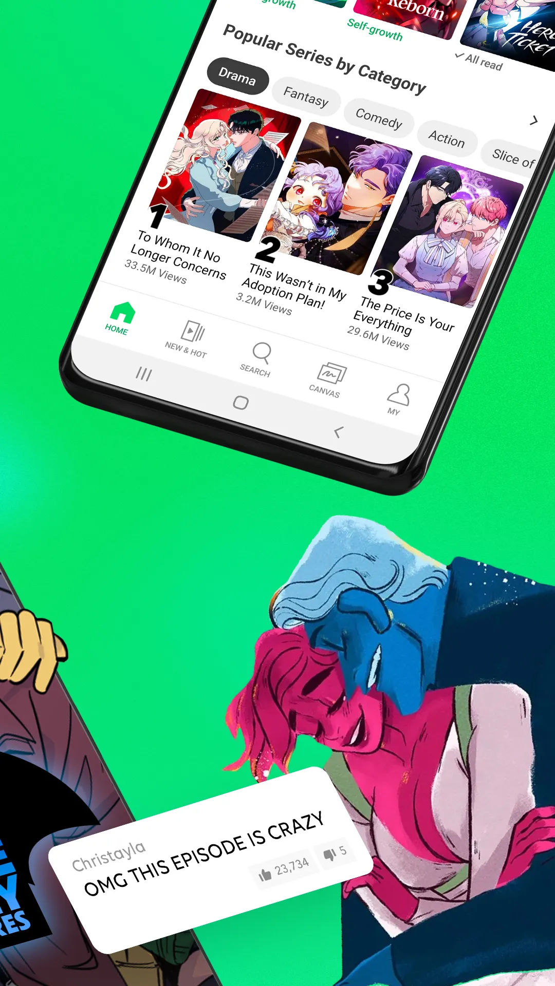 WEBTOON: Manga, Comics, Manhwa | Indus Appstore | Screenshot