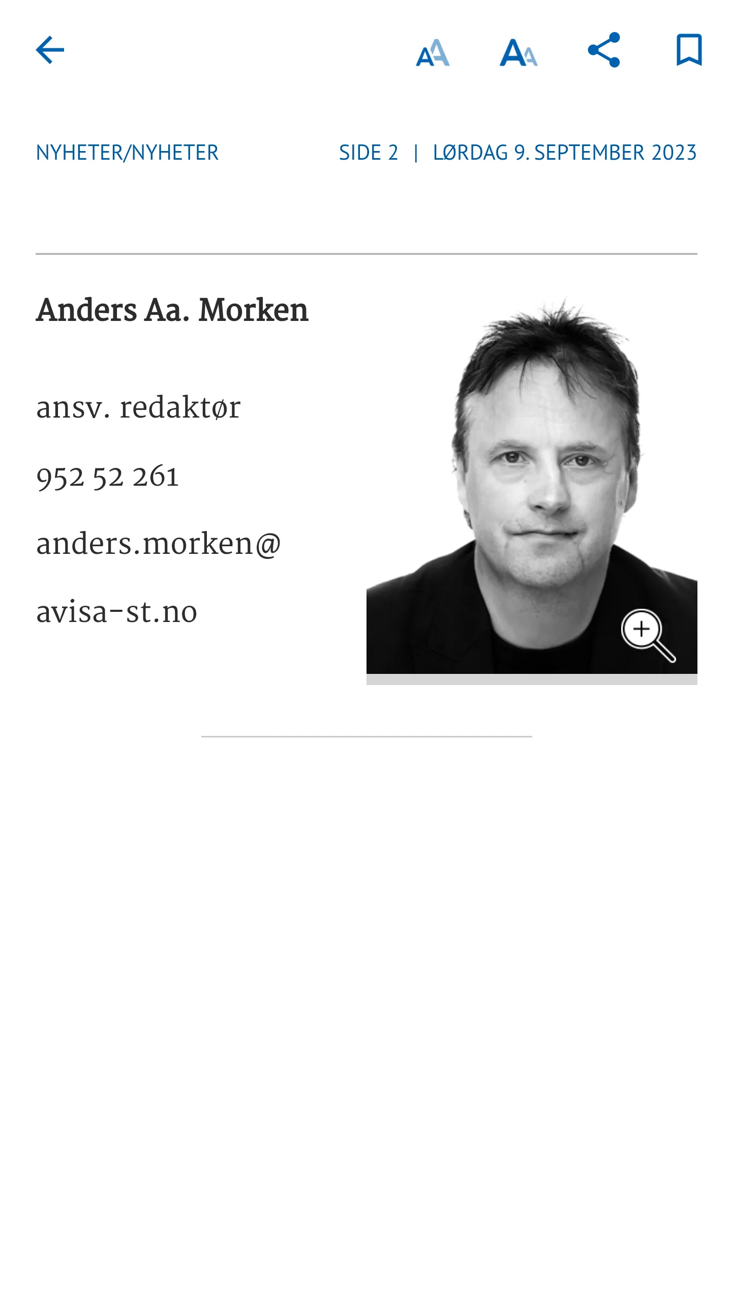 Avisa Sør-Trøndelag eAvis | Indus Appstore | Screenshot