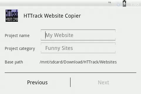 HTTrack Website Copier | Indus Appstore | Screenshot