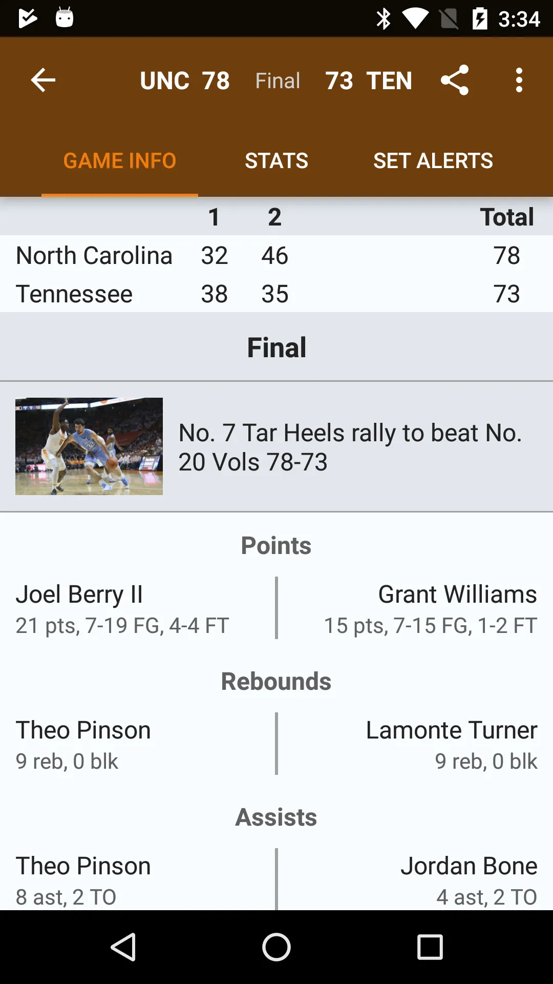 Sports Alerts- NCAA Basketball | Indus Appstore | Screenshot