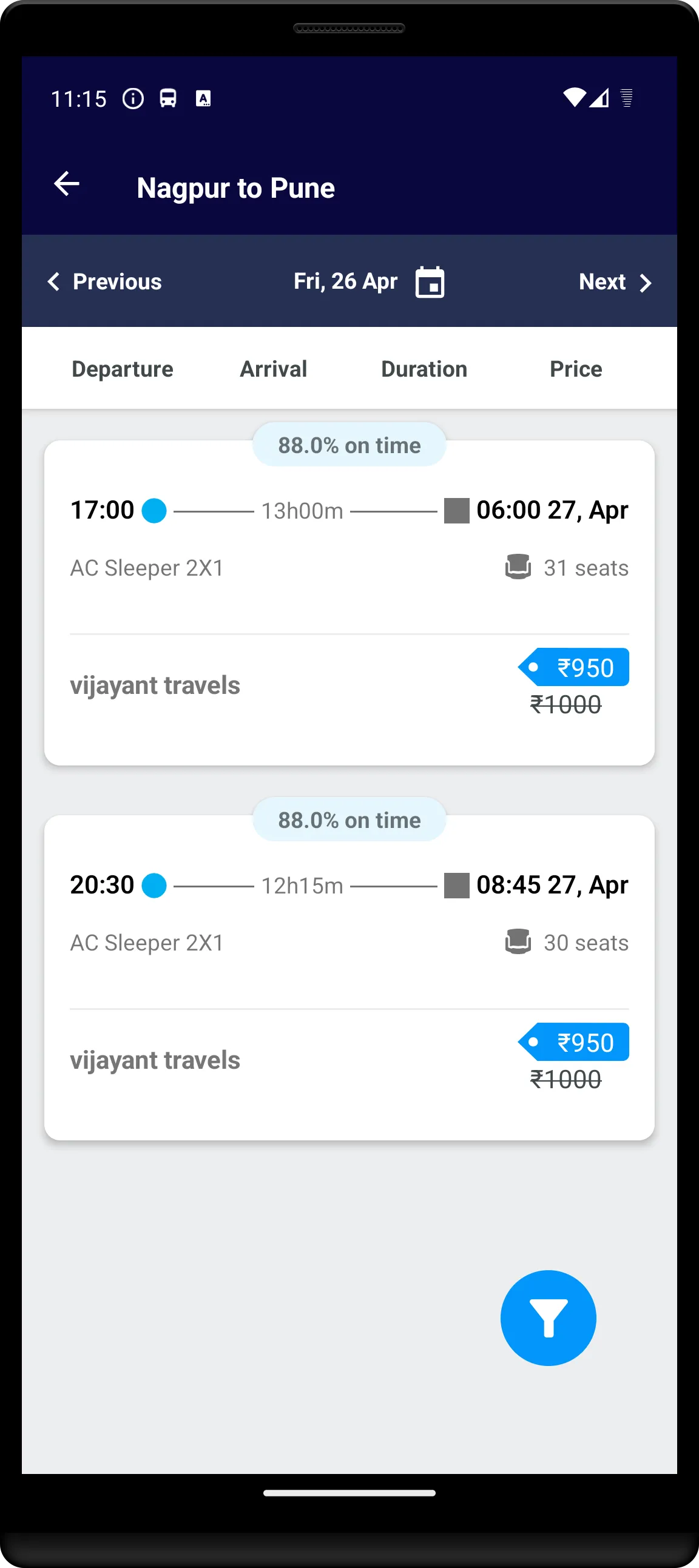 Vijayant Travels | Indus Appstore | Screenshot