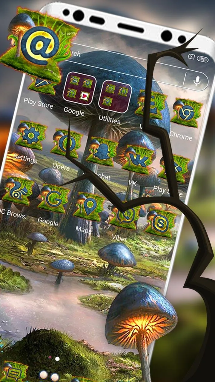 Mushroom Land Launcher Theme | Indus Appstore | Screenshot