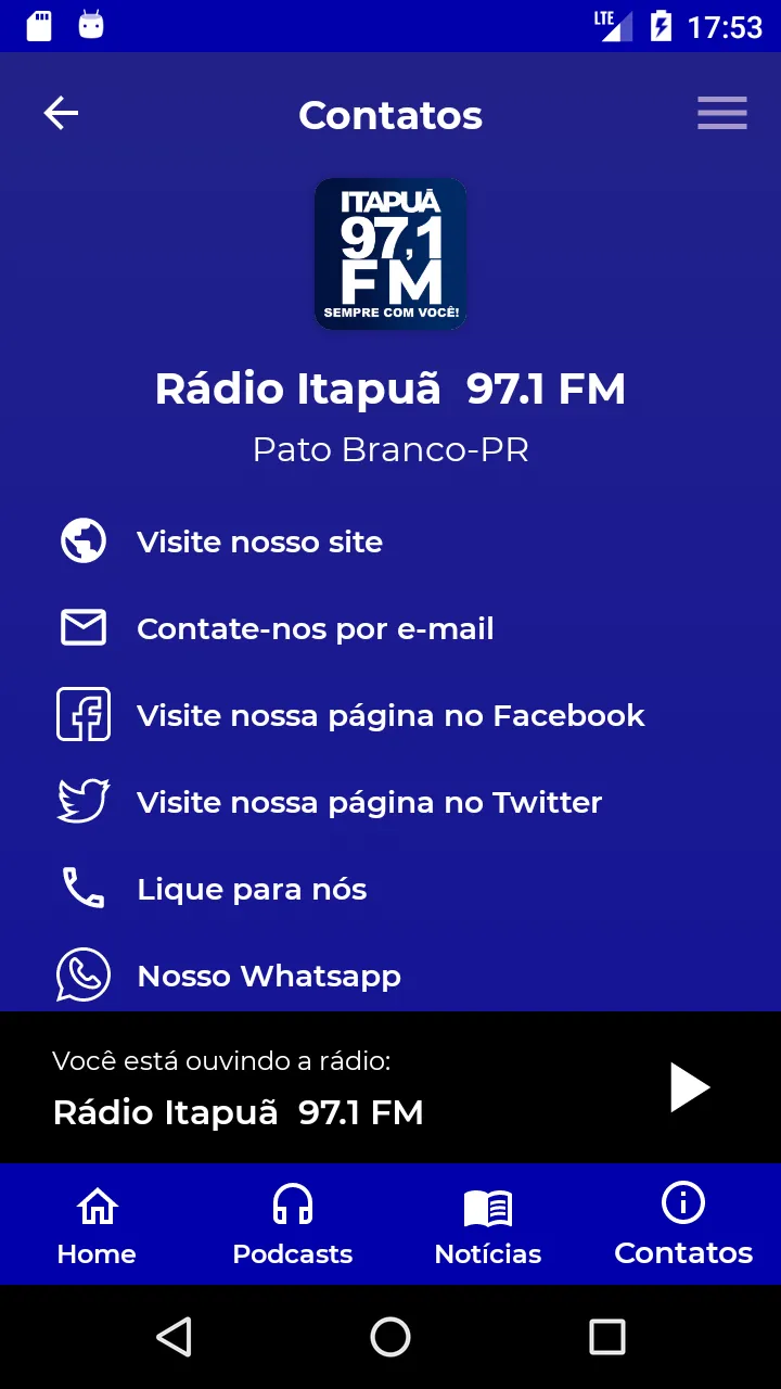 Rádio Itapuã 97.1 | Indus Appstore | Screenshot