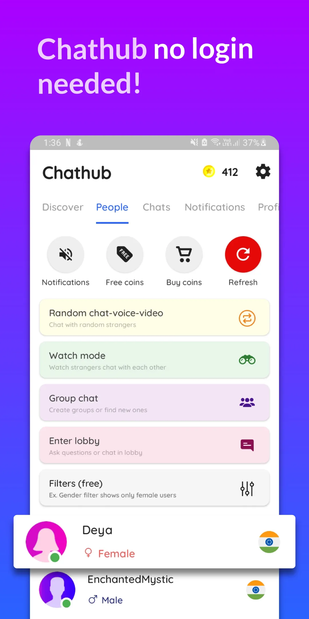 ChatHub Lite Chat Anonymously | Indus Appstore | Screenshot