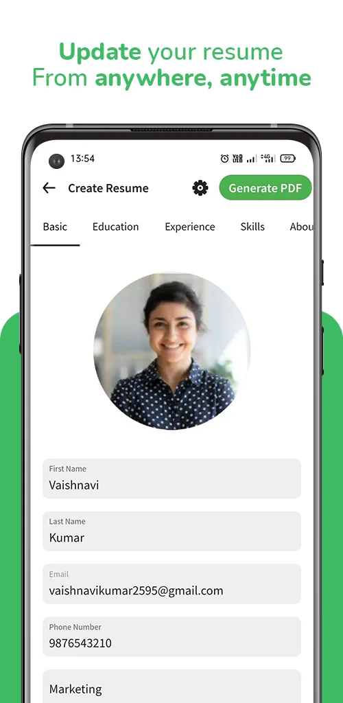 Online AI Resume CV Builder | Indus Appstore | Screenshot