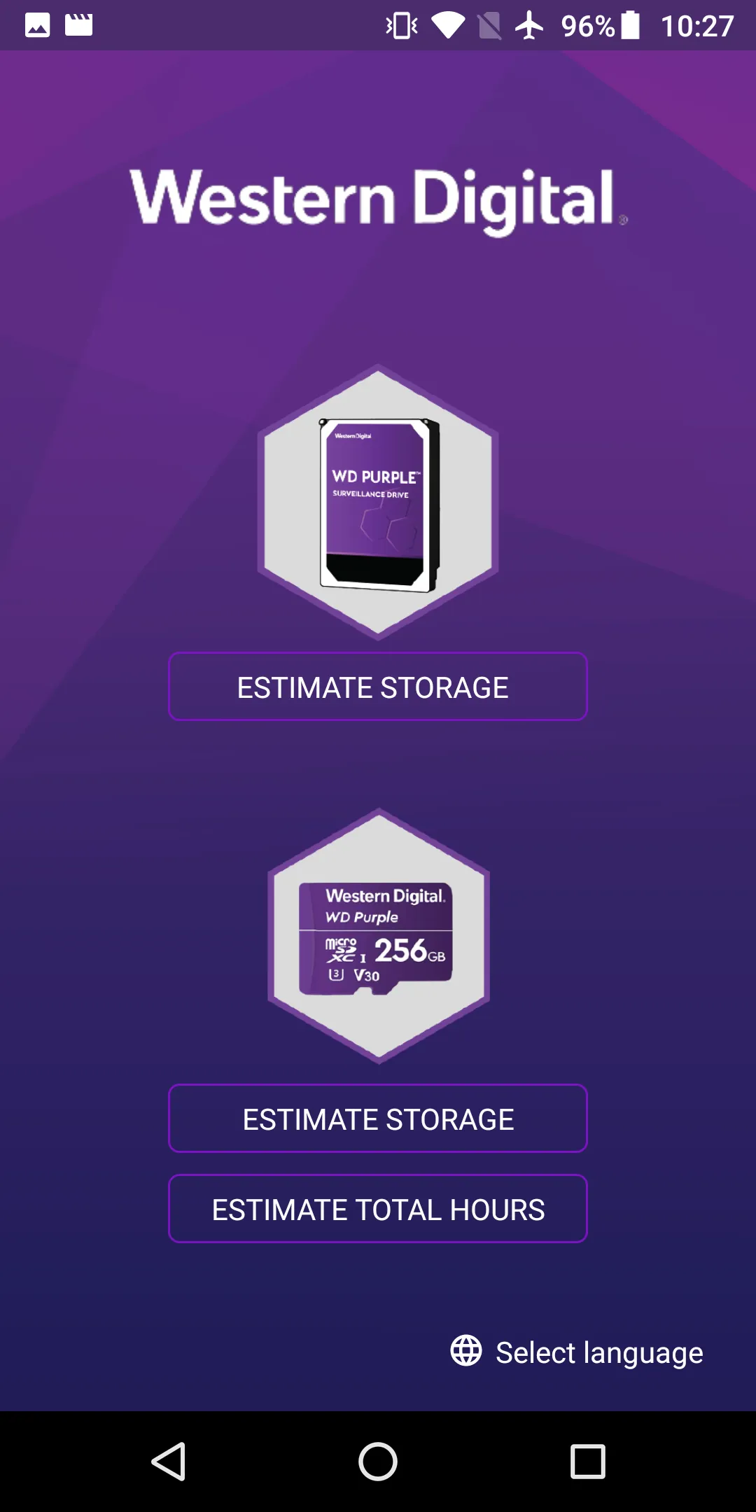 WD Purple Storage Calculator | Indus Appstore | Screenshot