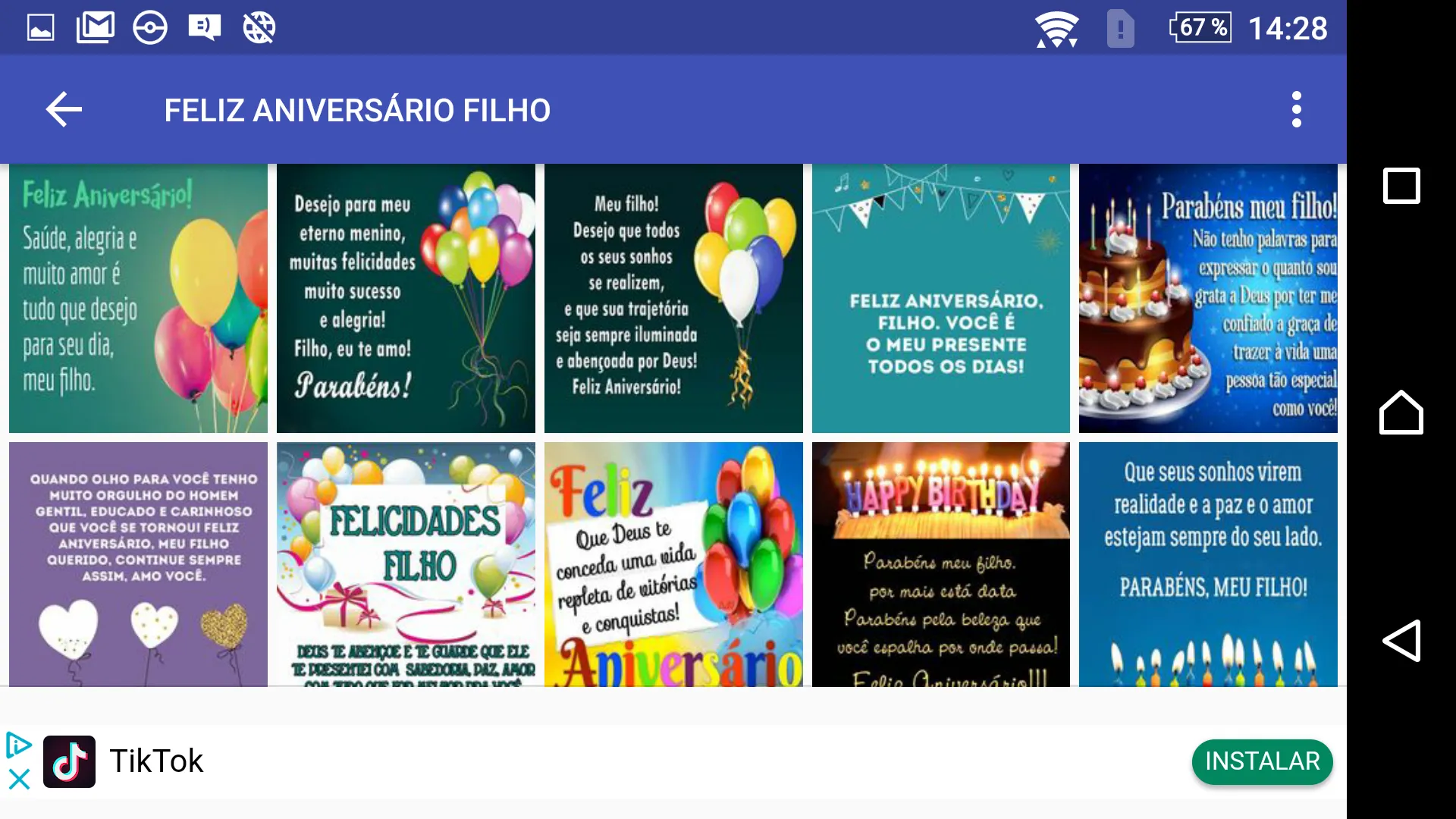 Meu filho seu aniversário | Indus Appstore | Screenshot