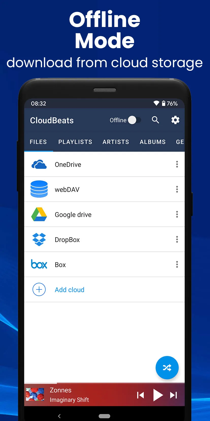 CloudBeats Cloud Music Player | Indus Appstore | Screenshot