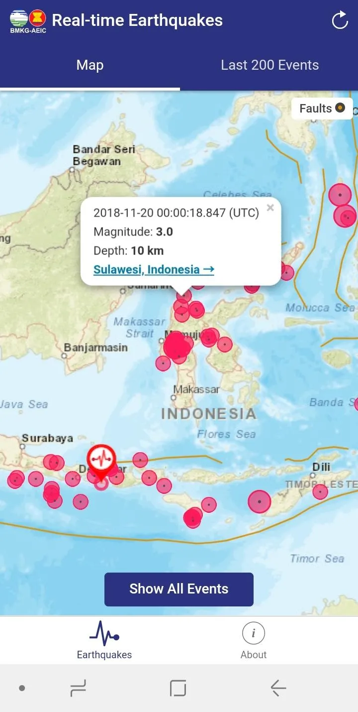 BMKG Real-time Earthquakes | Indus Appstore | Screenshot