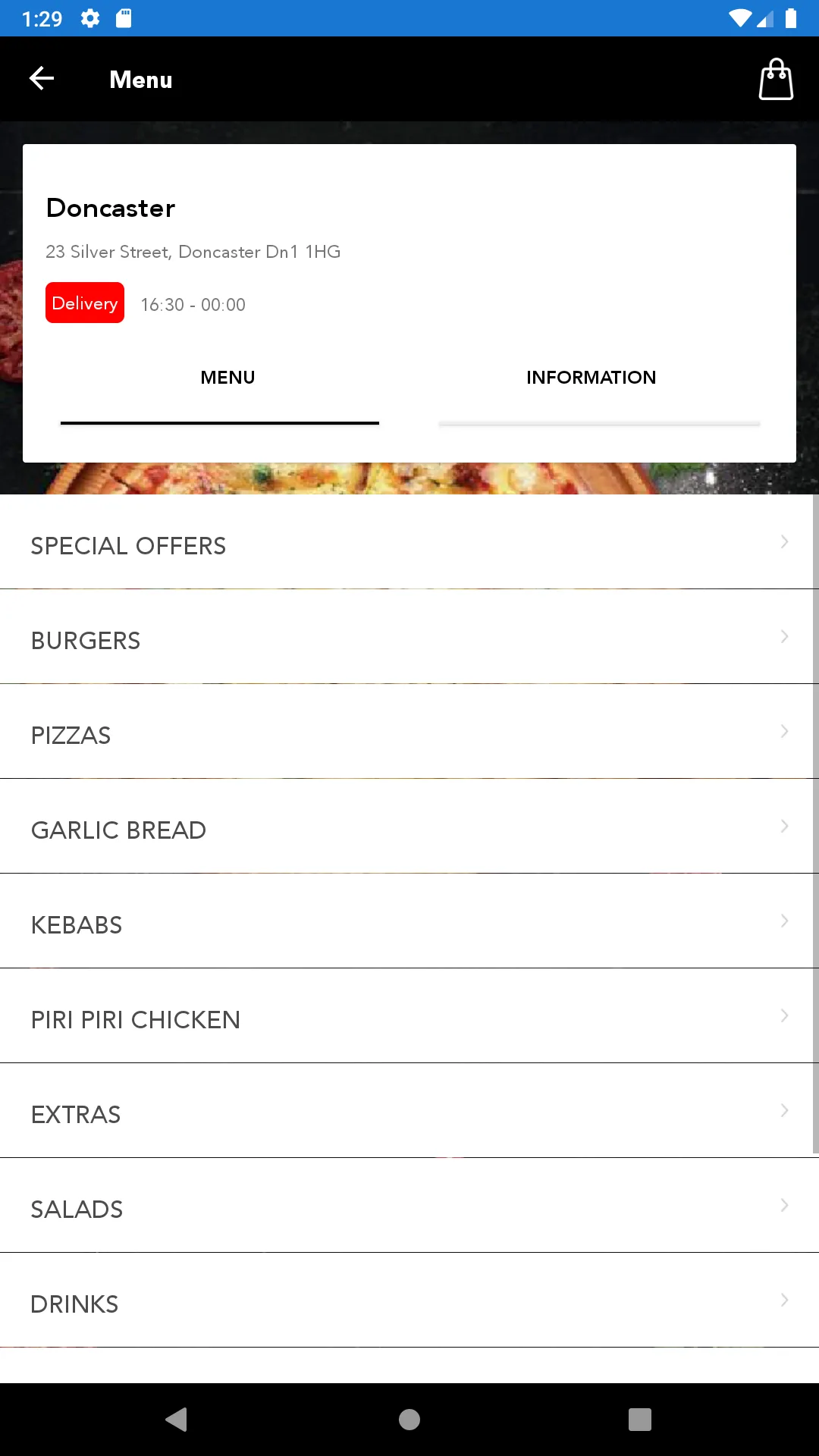 Pizza Jim Doncaster | Indus Appstore | Screenshot