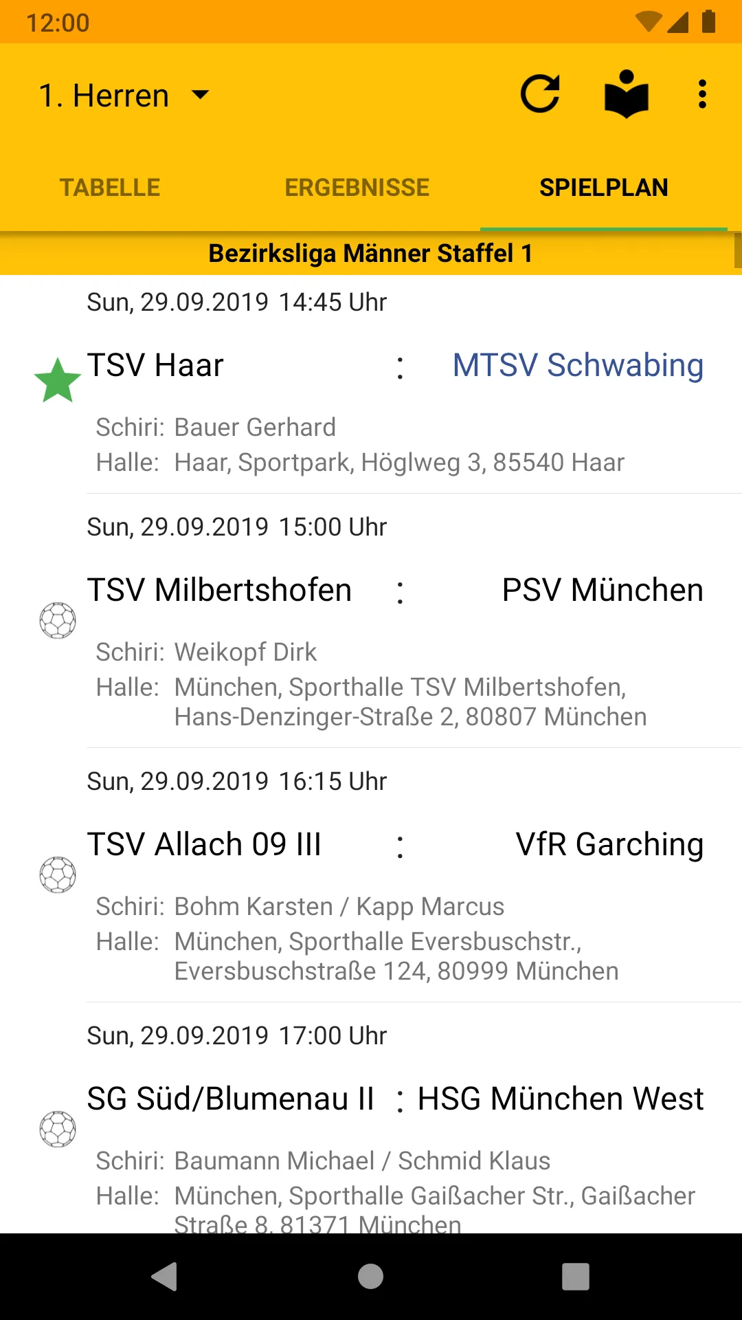 MTSV Schwabing Handball | Indus Appstore | Screenshot