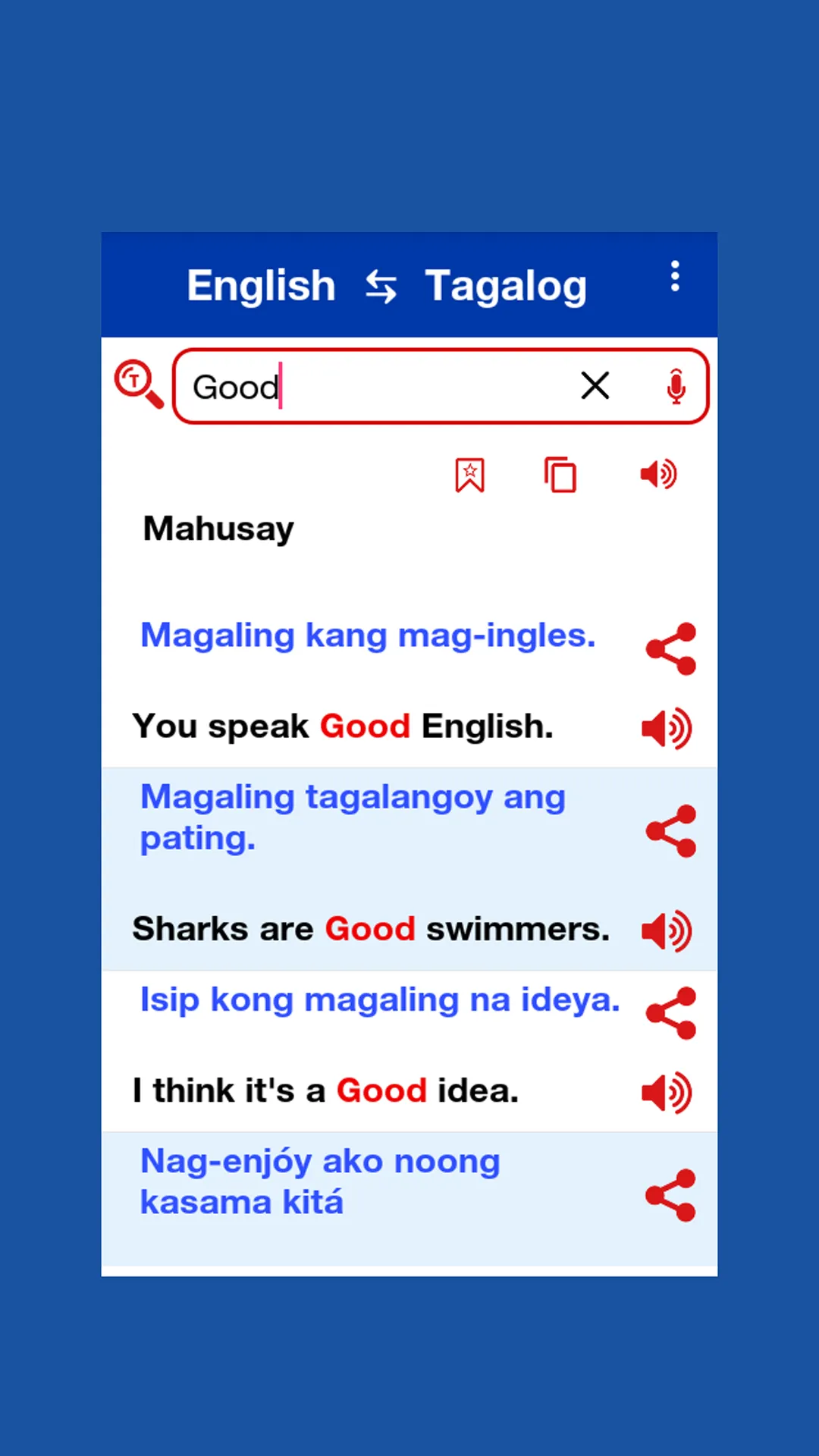 English Tagalog Dictionary | Indus Appstore | Screenshot