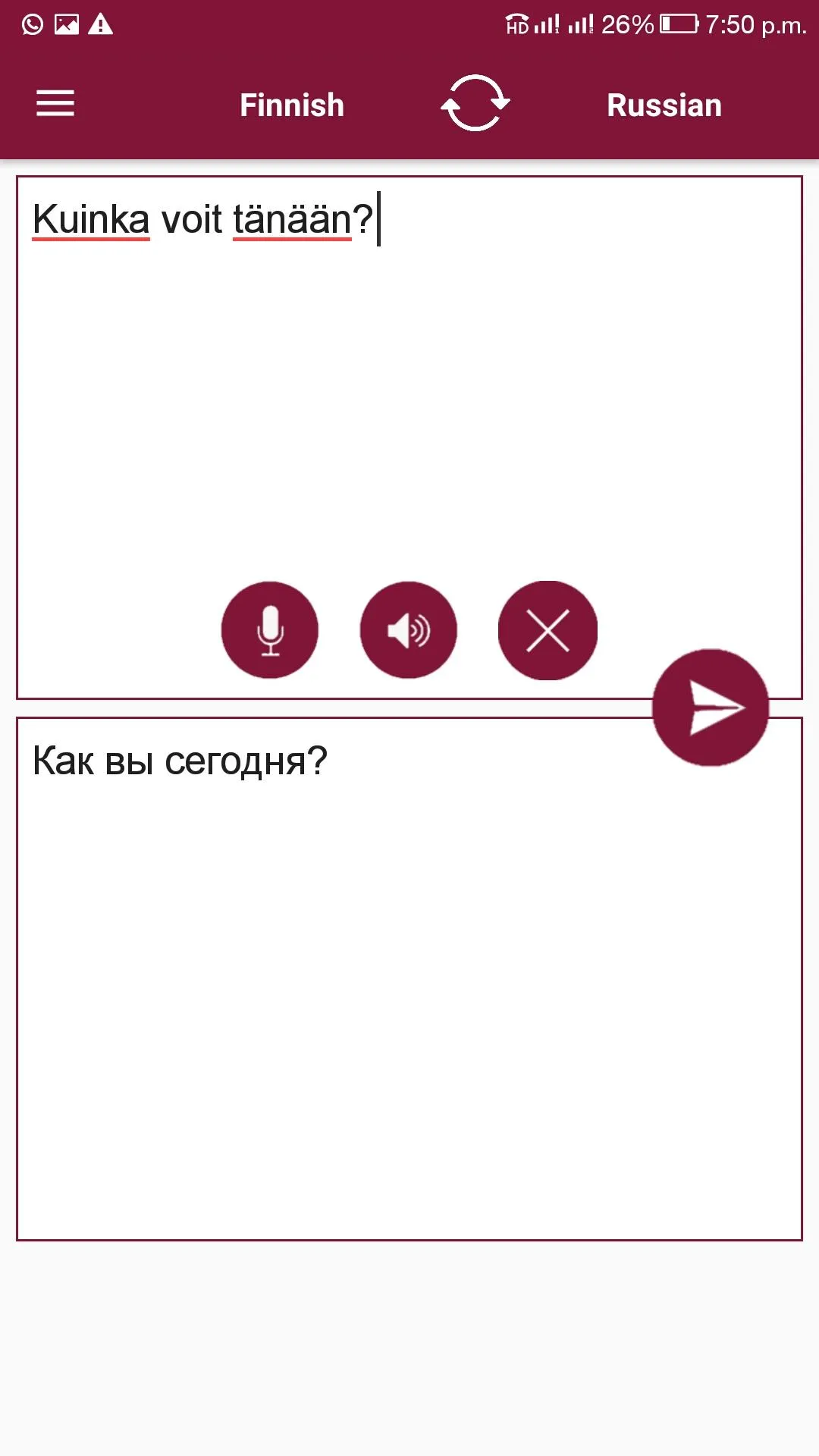 Russian - Finnish Translator | Indus Appstore | Screenshot