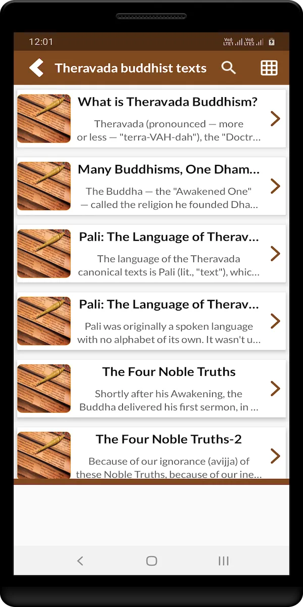 Theravada buddhist texts | Indus Appstore | Screenshot