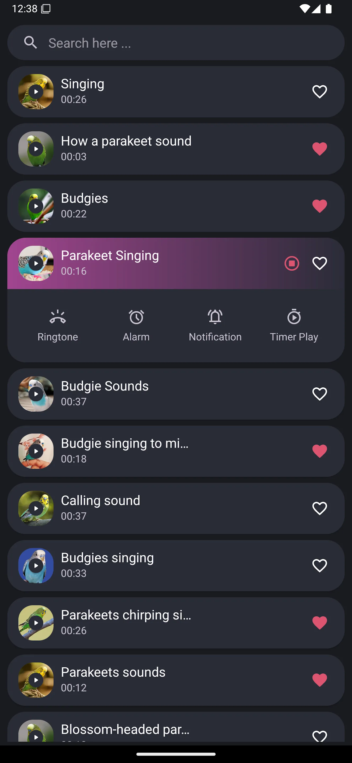 Parakeet Sounds | Indus Appstore | Screenshot