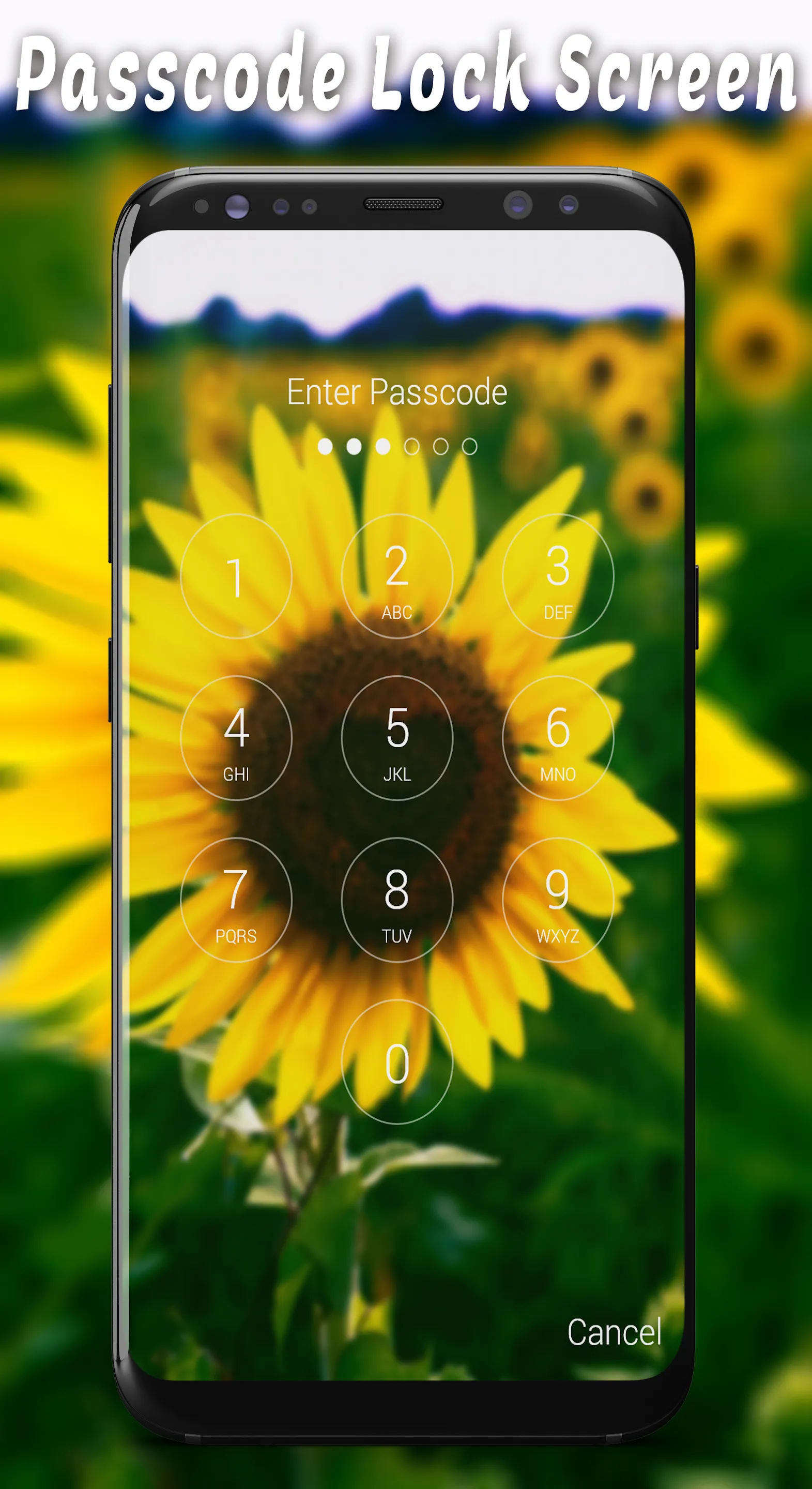 Sunflower Passcode Lock Screen | Indus Appstore | Screenshot