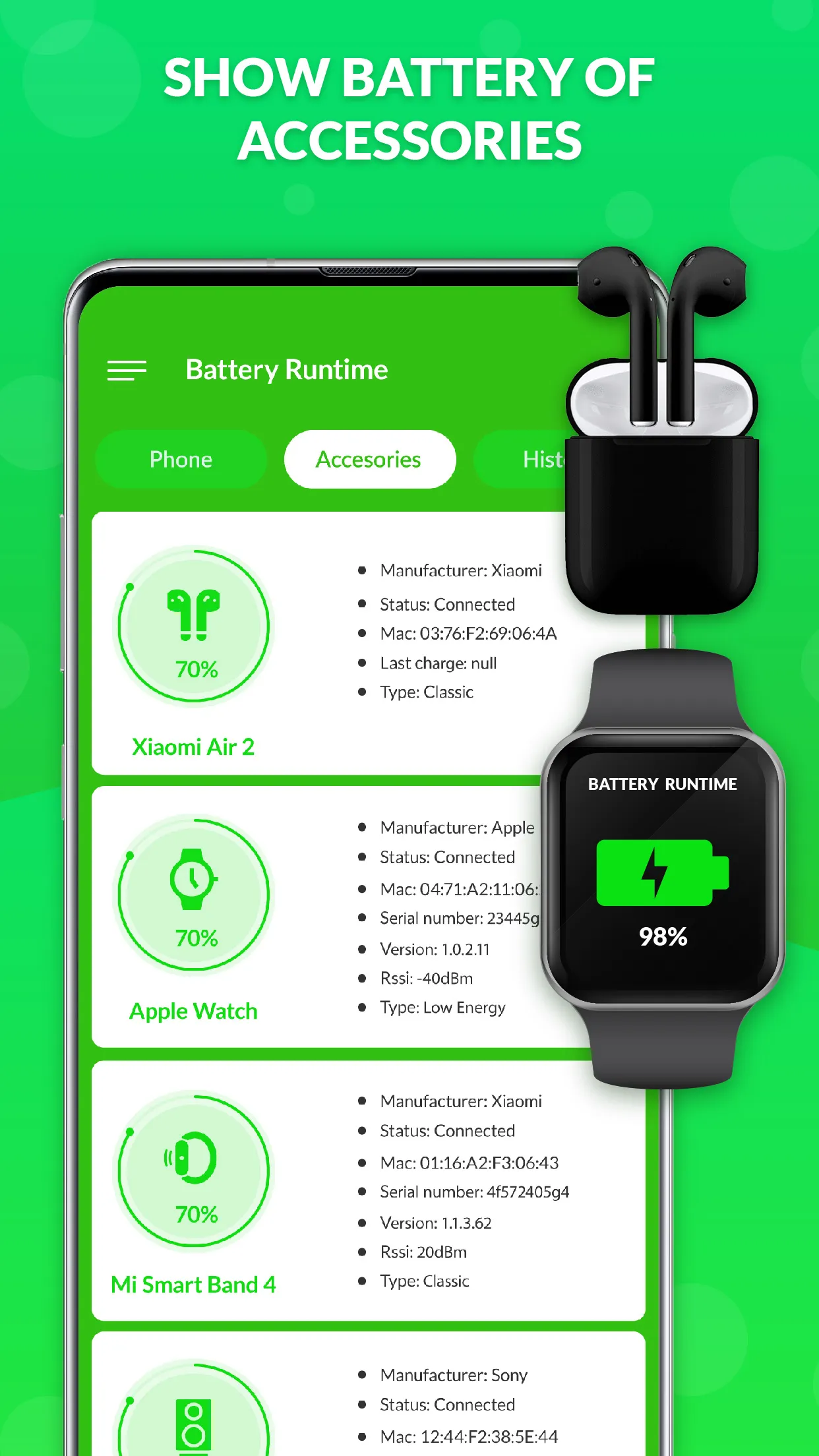 Battery Life - Phone & Bluetoo | Indus Appstore | Screenshot