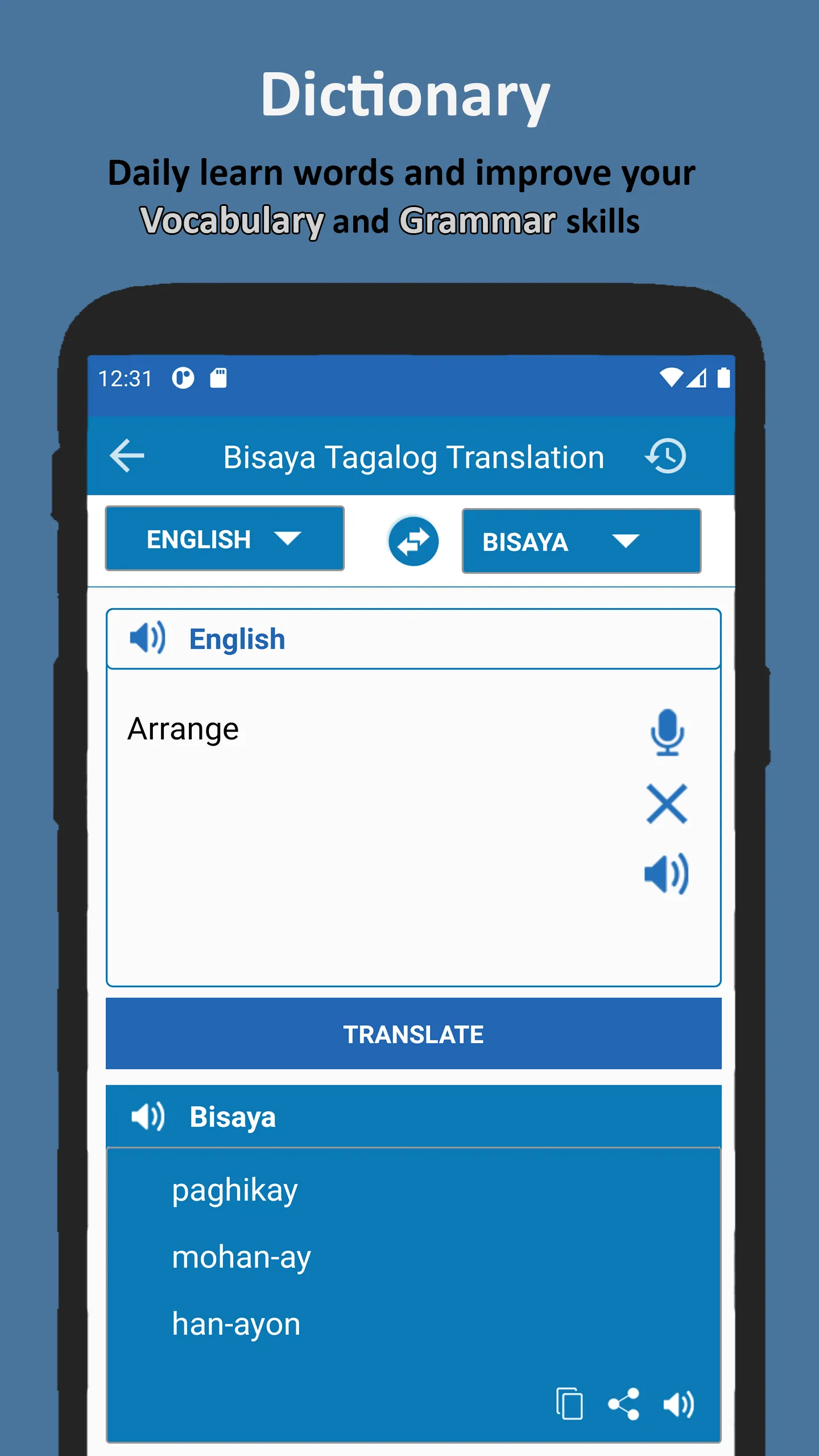 Bisaya Tagalog Translator | Indus Appstore | Screenshot