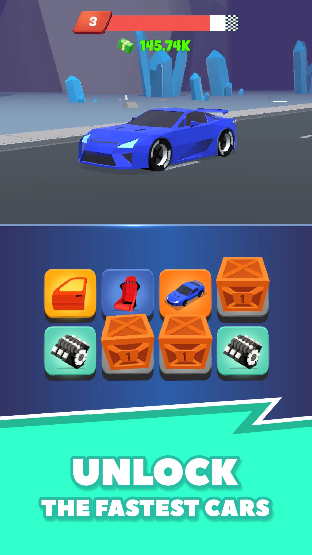 Night Race - Idle Car Merger | Indus Appstore | Screenshot