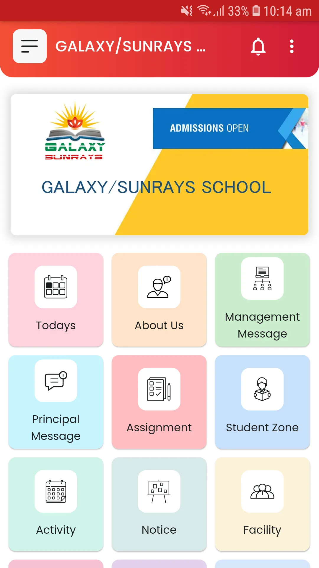 GALAXY/SUNRAYS SCHOOL | Indus Appstore | Screenshot